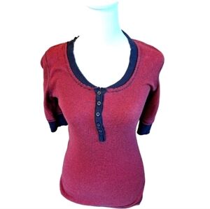 Women's Red Button-Up Top